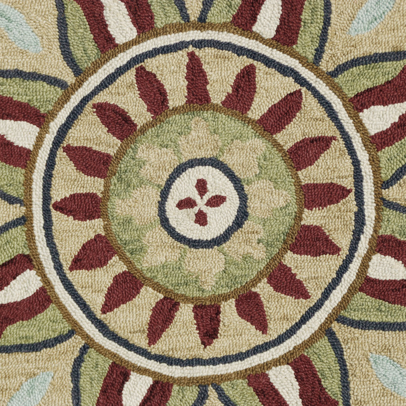 Aisosa Hand Tufted Wool Indoor Rug, Round 4'