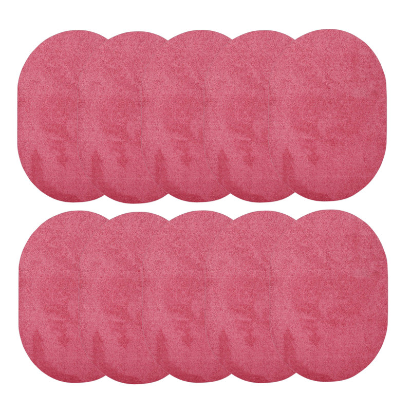 Ensemble de tapis intérieur / extérieur en polyester de couleur unie touffeté à la machine Koeninger, Ovale 2 pi x 4 pi