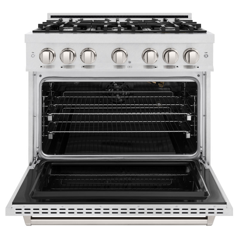 ZLINE 36" Classic Gas Range w/ 6 Burners & Convection Oven in DuraSnow Stainless Steel