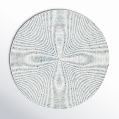Tapis gris / ivoire en laine / coton fait à la main Avangeline