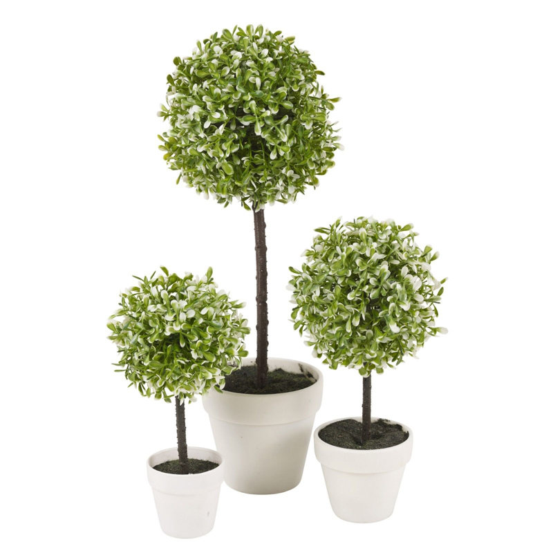 Faux Olive Tree Plant in Plastic Pot, 45cm H x 18cm W x 18cm D, Green