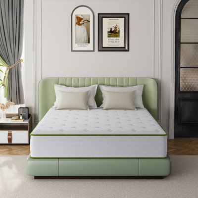 Alwyn Home Stubbeman 12" Medium Hybrid Mattress in a box With Certipur-US Certified PocketSpring, Pressure Relief, and Motion lsolation, 10 Year Warranty