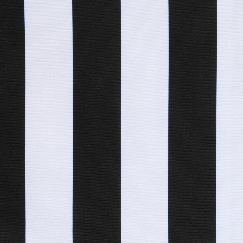 Panneau de rideau d'extérieur simple diaphane rayé avec œillets Arielle, l 50 po x L 84 po, Noir