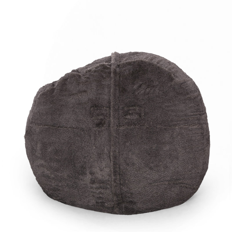 Lily Modern 5 Foot Faux Fur Cozy Bean Bag, Brown/Beige, Brown Faux Fur, 60" H x 60" W x 60" D