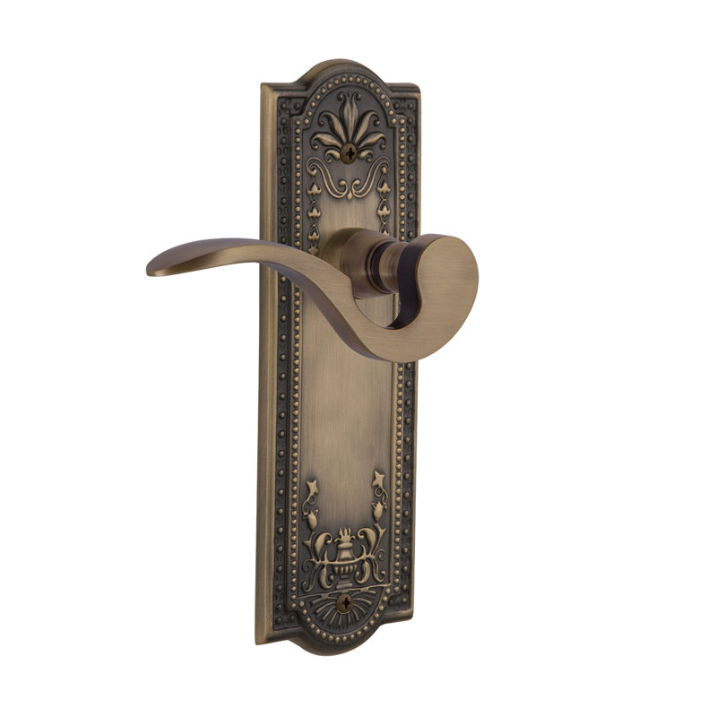 Meadows Plate Privacy (Bed & Bath) with Manor Lever, 2.375", Antique Brass