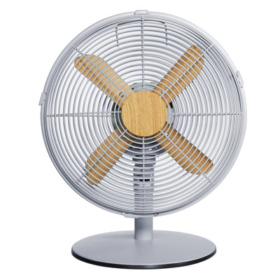 Russell Hobbs Rhmdf1201wdg 12" Scandi Desk Fan In Grey And Wood Effect