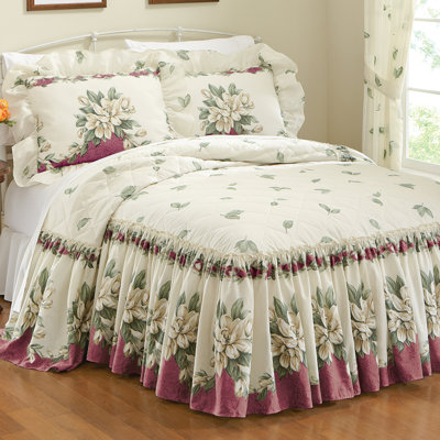 Polyester Floral Coverlet