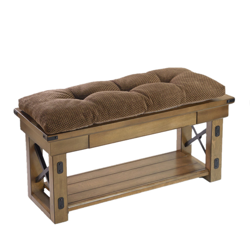 Non-Slip Bench Cushion, 43 X 14 X 3 Inches, Dark Brown