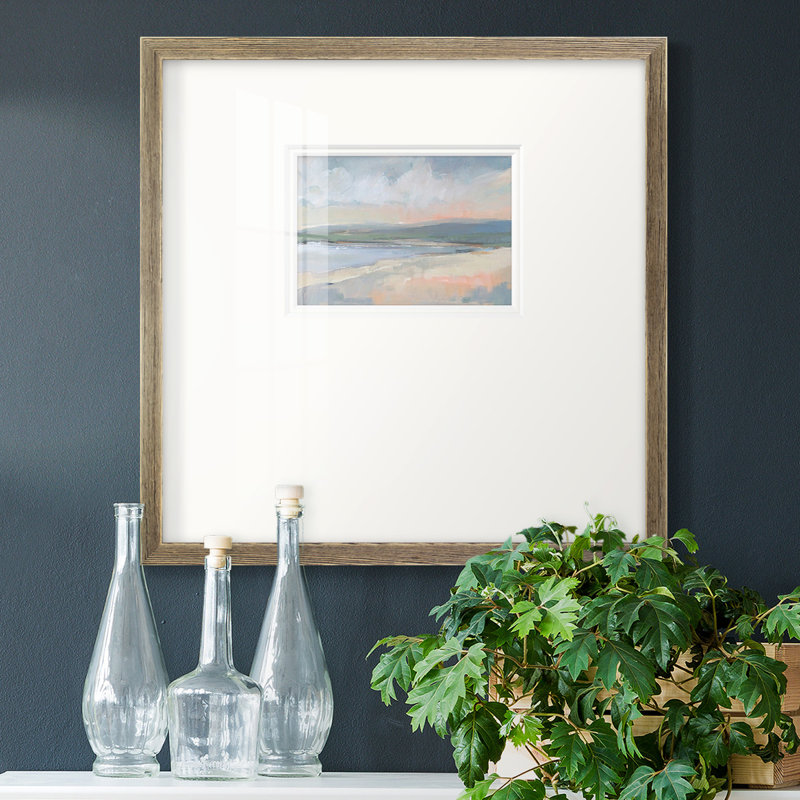 «Coastal Study Ipremium», reproduction encadrée, H 17 po x l 17 po, Papier avec cadre brun clair