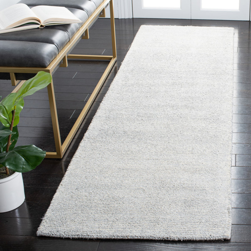 Tapis de couleur unie en laine touffeté à la main Kunden, Rond 6 pi