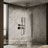 Honesty 10" Single-Function Wall or Ceiling-Mount Square Rainhead, Square Rain Showerhead 2.5 GPM
