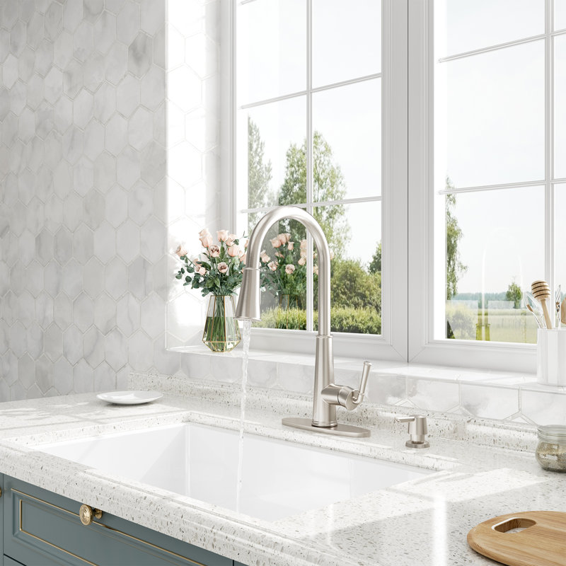 Robinet de cuisine Willow, Nickel brossé