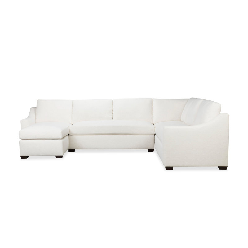 Canapé modulaire 4 pièces Cranbrook, Chenille Crypton® neige Nomad, Orienté à droite