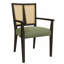 Ensemble de 2 chaises de salle à manger (brun foncé et vert)-328917516-328917518