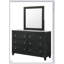 Commode contemporaine à 6 tiroirs en faux marbre blanc contemporain avec finition noire pour un rangement élégant dans la chambre à coucher