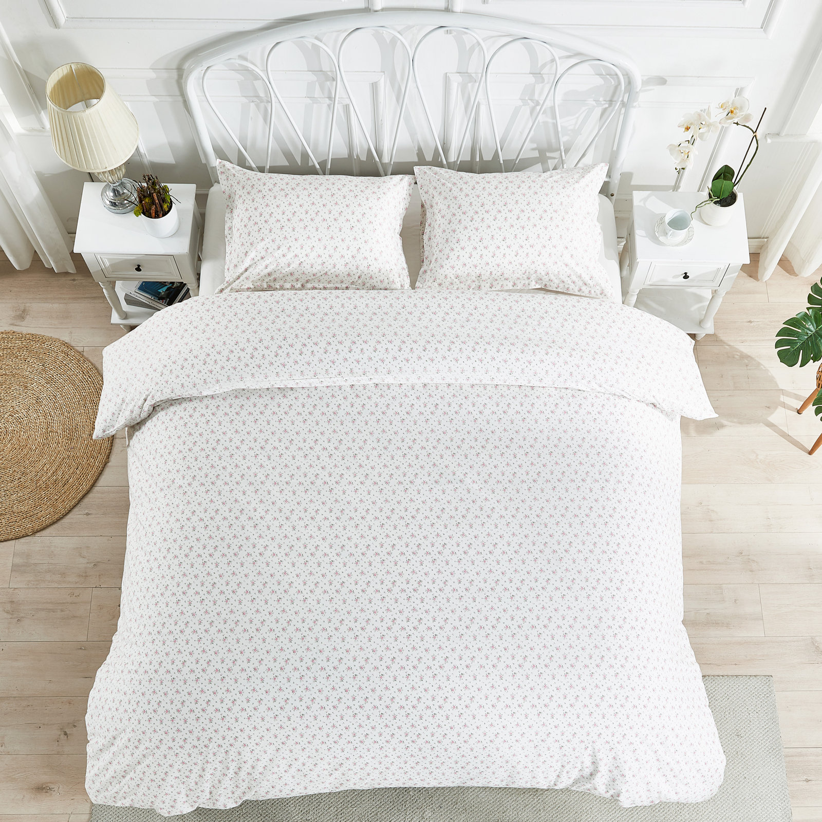 Beford Lane Duvet Cover Set, King, Pink