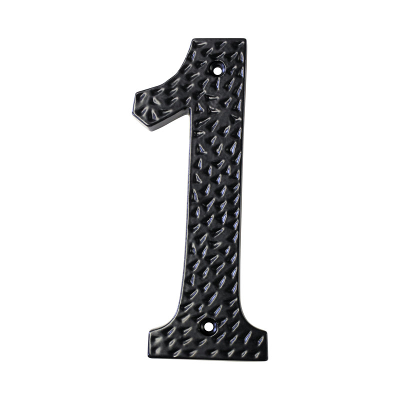 6 Inch Black Cast Iron House Number 1