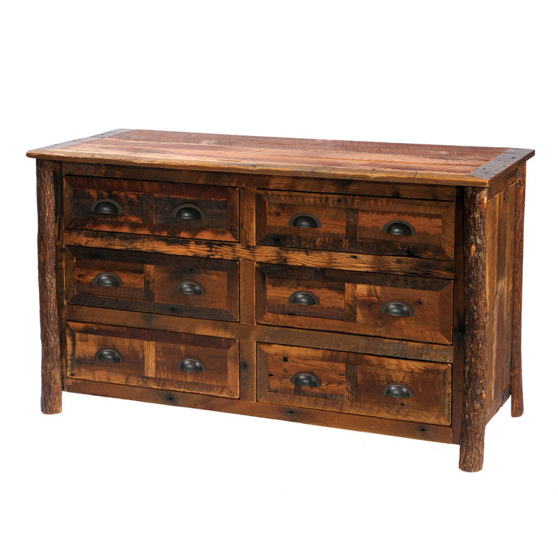Fireside Lodge Appalachian Six Drawer Dresser - Premium Line, Hickory