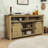 Versatile Buffet Cabinet with Barn-Inspired Sliding Doors, Spacious Storage-1352004135