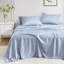 Édredon et drap bleu floral, matériau, produit de 1,53 po de hauteur, aquarelle avec draps, largeur de paquet de 13,19 po, jusqu'à 16 po