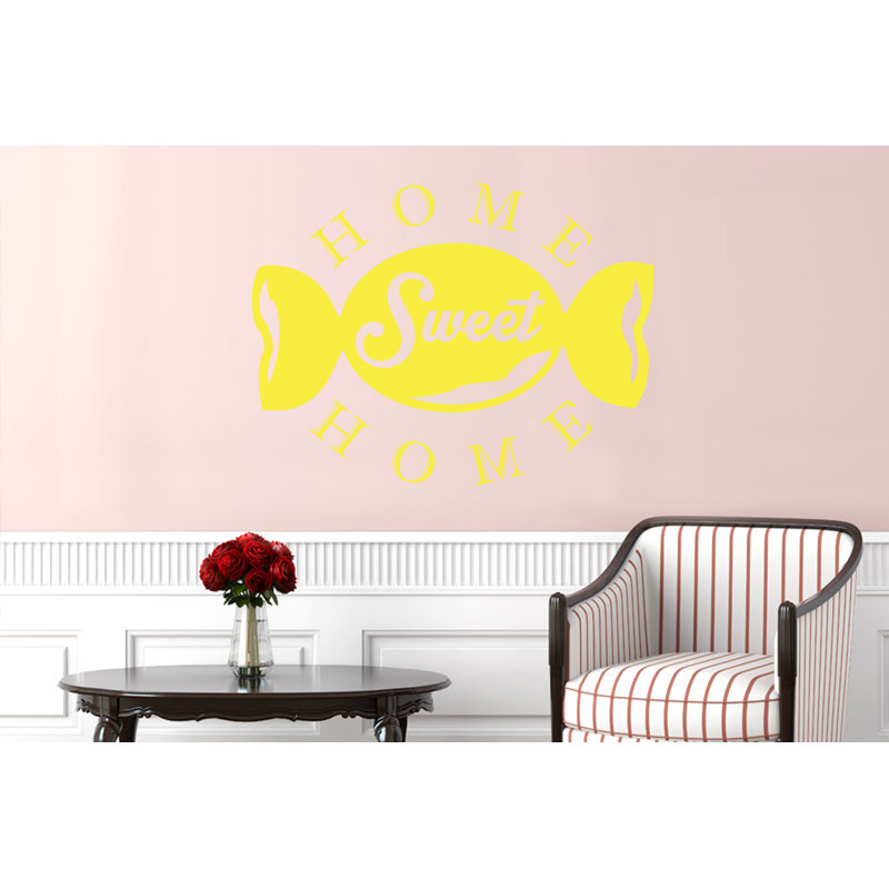 Non-Wall Damaging Wall Decal, Bright Yellow, Large