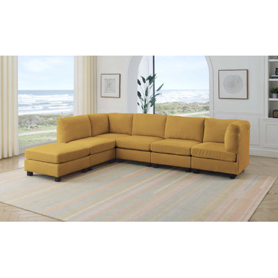 Canapé modulaire réversible de 120 po avec repose-pieds Rejeana