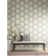 Off White Grey Silver Trellis Honeycomb Hexagon Lines Pattern Wallpaper 3d