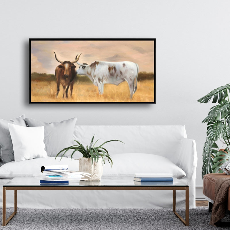 Nguni Herd Print On Canvas, H 24 po x l 48 po
