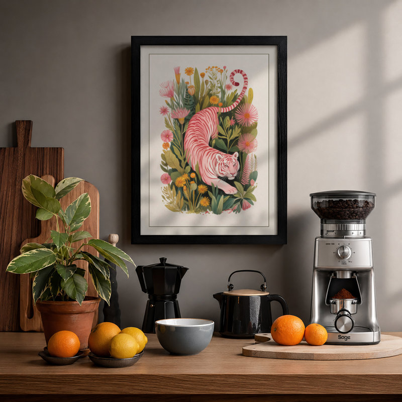 Studies in Bloom Botanical - Framed Print, A4 - 29.7 x 21.0 cm, Black