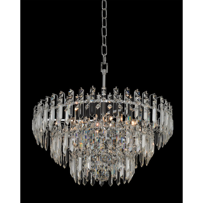 Pandoro 6 LT Chrome/Clear Chandelier Allegri