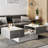 Rectangle Coffee Table with Sliding Table Top, Modern Coffee Tables for Living Room