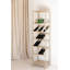 Cantor 20 Bottle Floor Wine Bottle & Glass Rack in Beige