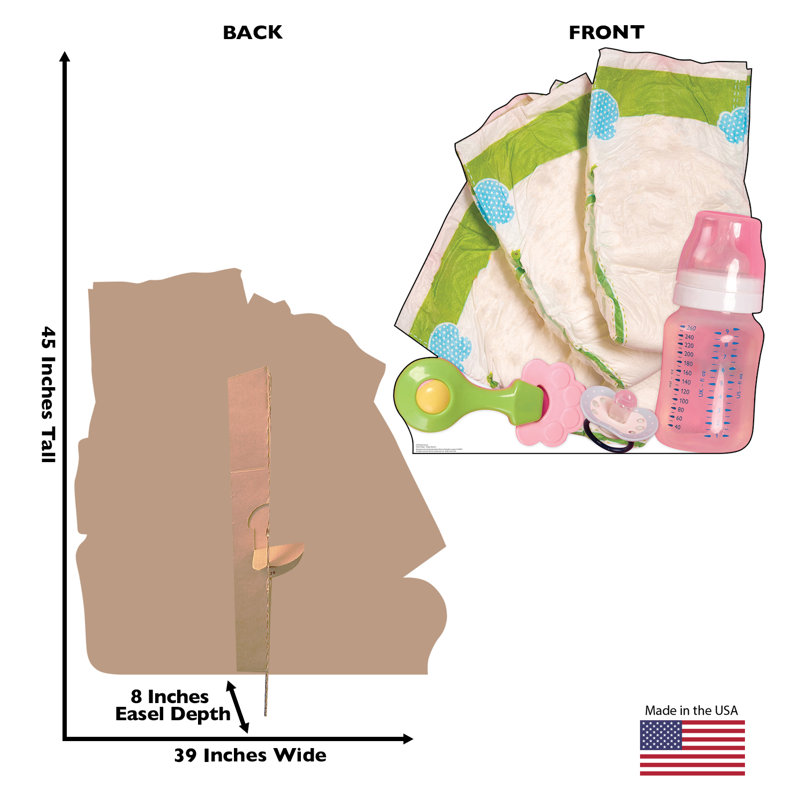 42'' Multicolor Baby Shower Cardboard Standup Decor