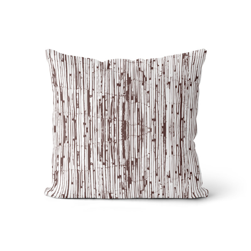 Housse de coussin Kaylee, Terre brûlée / blanc