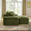 Canapé à assise profonde en tissu de velours côtelé moderne et luxueux-130051280