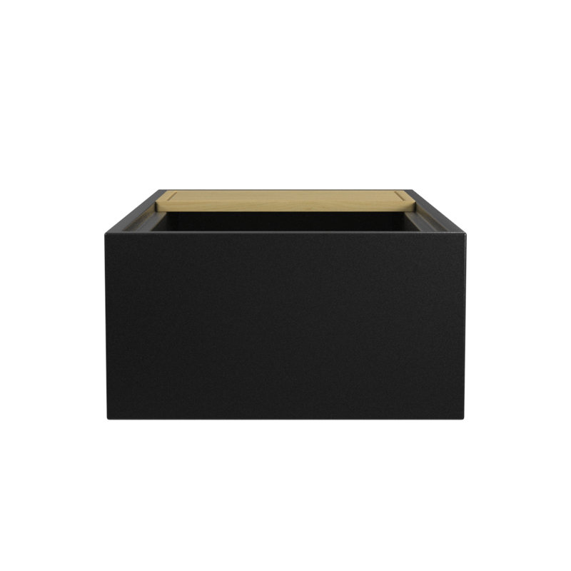 DUCASSE FIRECLAY KITCHEN WORKSTATION, 33", GLOSS WHITE, Matte Black