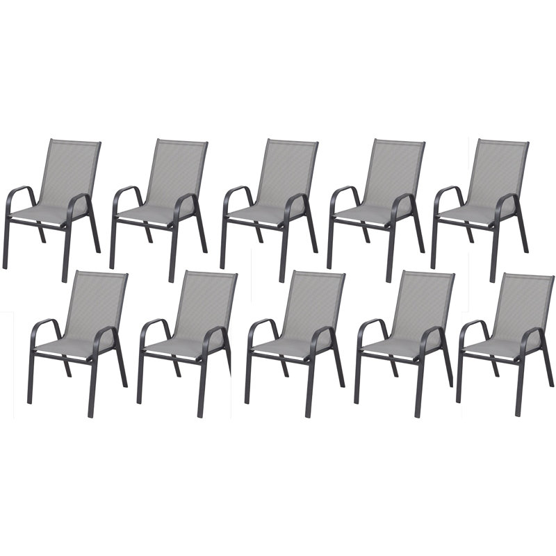 Fauteuil empilable Bedrije, gris