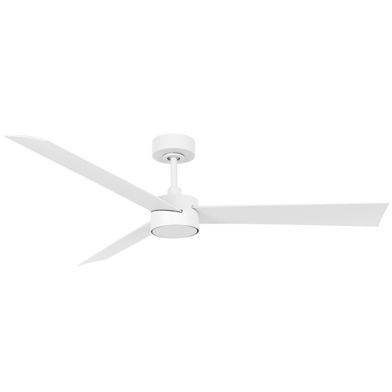 Audri 132cm Ceiling Fan with Light Kit, White