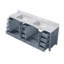 Meuble-lavabo double avec comptoir Carrara-110903932