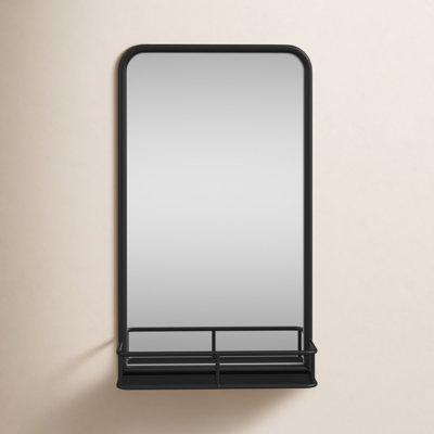 Koda Metal Rectangle Mirror with Shelves