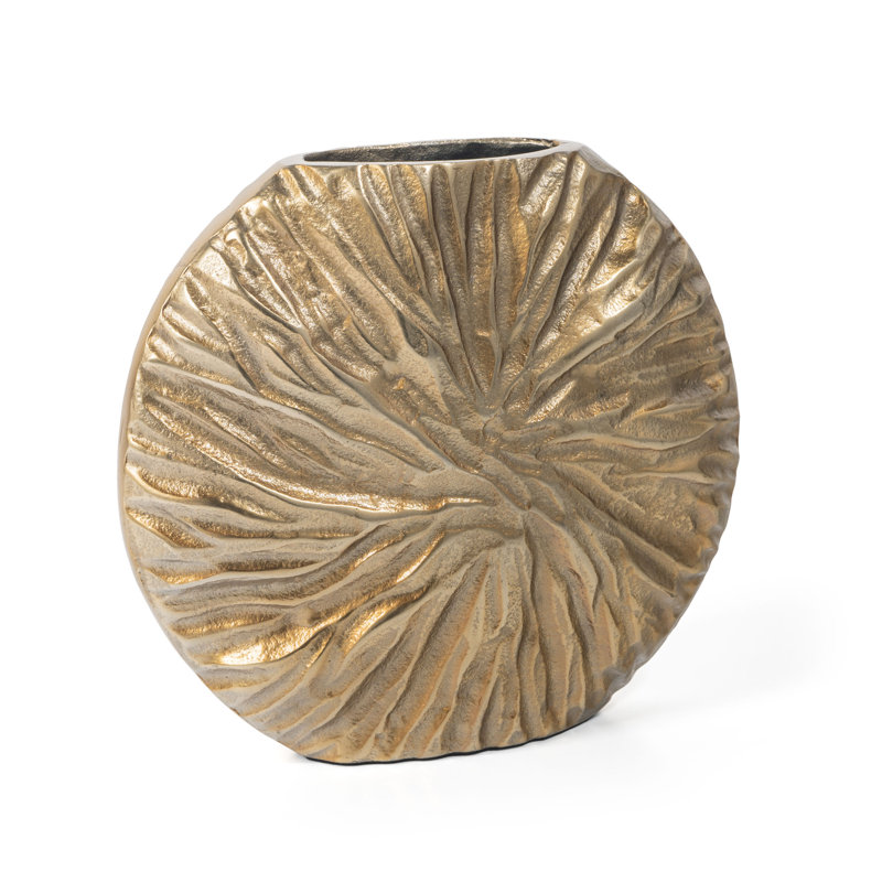 Cadence Handmade Aluminum Table Vase, Gold