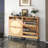 Rattan Shoe Cabinet, Shoe Storage Cabinet With 2 Flip Drawers, Hidden Shoe Storage(Natural)-1071036310