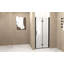 Porte de douche pliante 36 po x 72 po avec cadre en aluminium trempé 1/4 po Afton-123254210