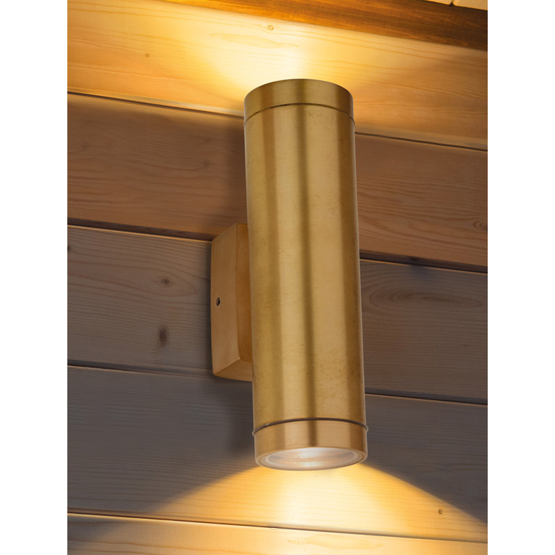 Brass 2 - Bulb 200cm H Outdoor Armed Sconce