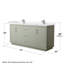 Icon 72" Double Bathroom Vanity Set-266102333-266102330-266102329