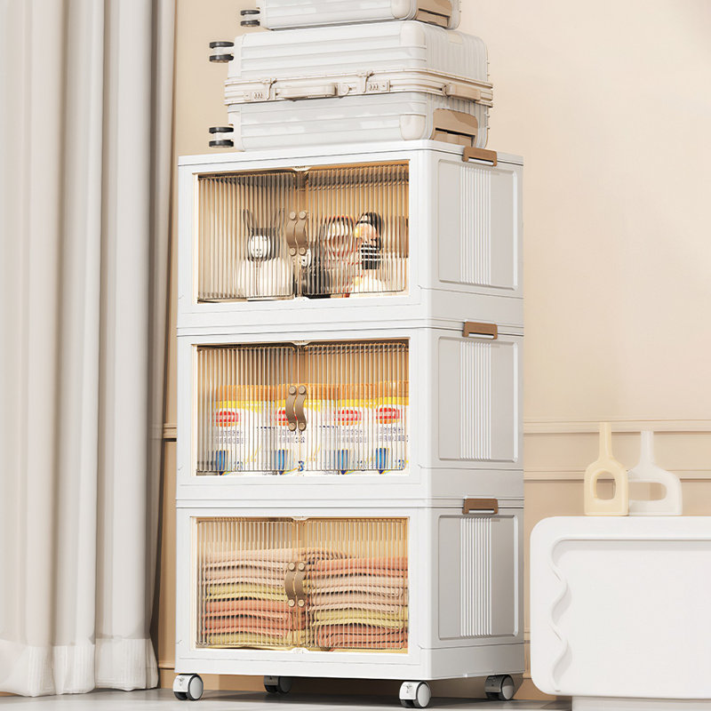 Bacs de rangement pliables avec roulettes 26QT
