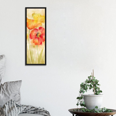 Cynthia Coulter " Watercolor Poppy Meadow Spice Panel I " Watercolor