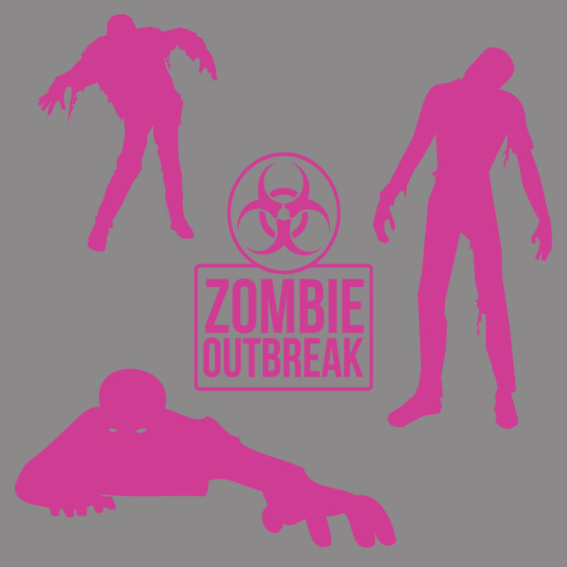 Ensemble de décalcomanie murale zombie, Rose vif