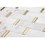 White Marble and Trim 11x12 Mosaic Subway Wall and Floor Tile