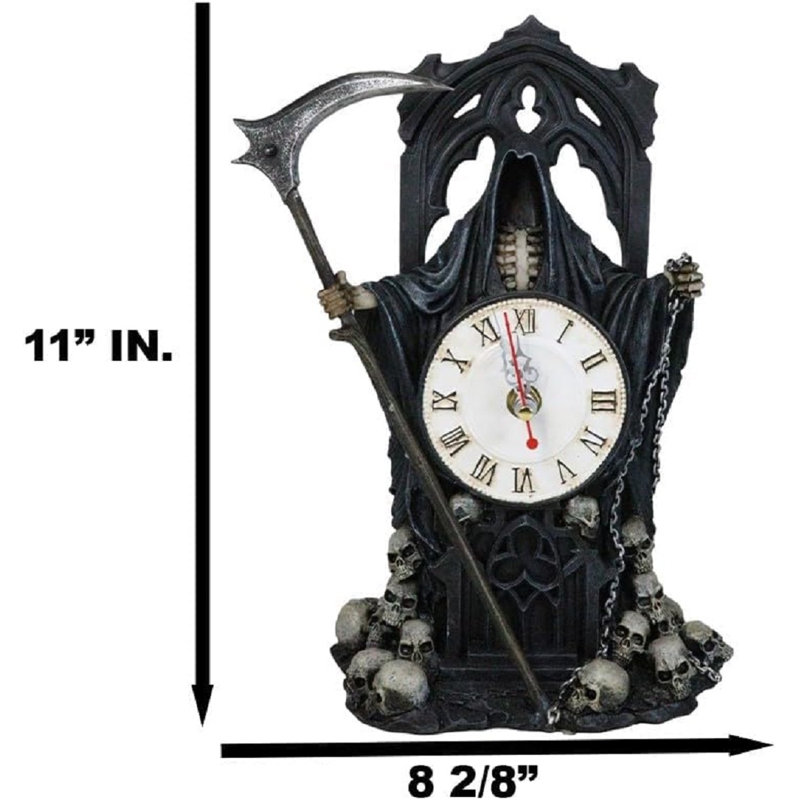 Figurine noire horloge de table